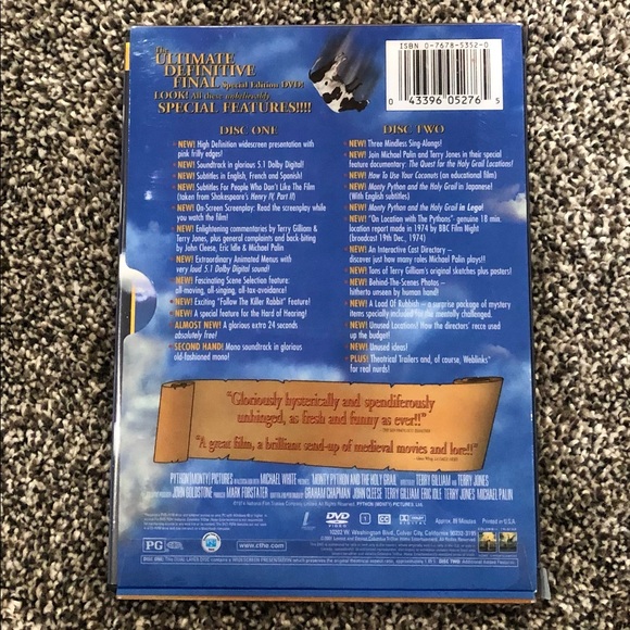 Monty Python and the Holy Grail Special Edition DVD - Picture 2 of 2